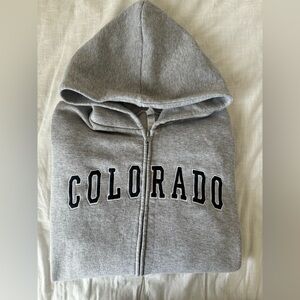 Grey Colorado Zip-Up Hoodie